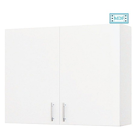 Dulapuri baie - Dulap baie suspendat Roma, front MDF, 2 usi, polita, 80 x 68 cm, alb