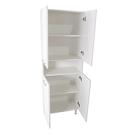 Dulap baie tip coloana GN0041, front MDF, 4 usi, 4 polite, stativ, 60x31.6x166 cm, alb [1]