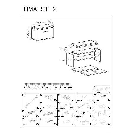 Dulap pentru pantofi cu bancheta HM Lima ST2, Pal melaminat, stofa, capacitate 6 perechi, alb [4]