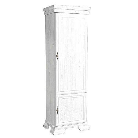 Dulap VMD1, 4 polite, 2 usi, Pal Melaminat, cu elemente din MDF, Alb Antichizat [1]