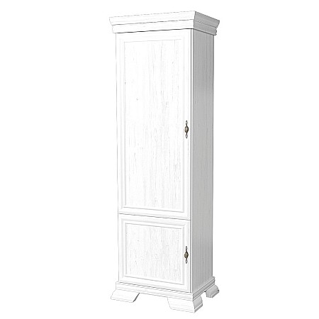 Dulap VMD1, 4 polite, 2 usi, Pal Melaminat, cu elemente din MDF, Alb Antichizat [2]