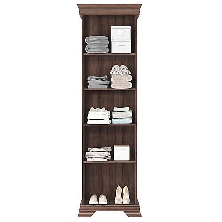 Dulap VMD1, 4 polite, 2 usi, Pal Melaminat, cu elemente din MDF, Nuc [3]