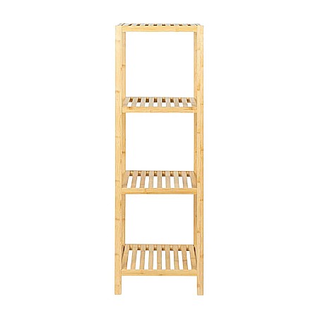 Etajera depozitare KL272, cu 4 rafturi, lemn, multifunctional, natur [1]