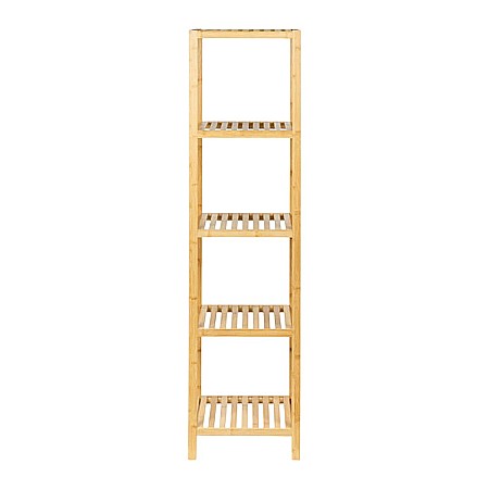 Etajera depozitare KL273, cu 5 rafturi, lemn, multifunctional, natur [1]