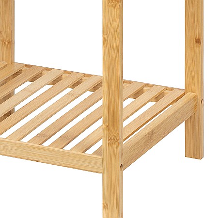 Etajera depozitare KL273, cu 5 rafturi, lemn, multifunctional, natur [2]