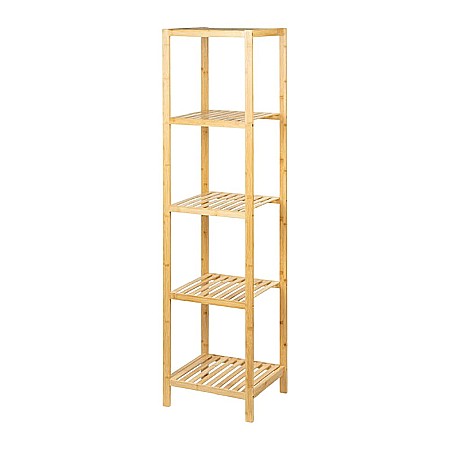 Produse - Etajera depozitare KL273, cu 5 rafturi, lemn, multifunctional, natur