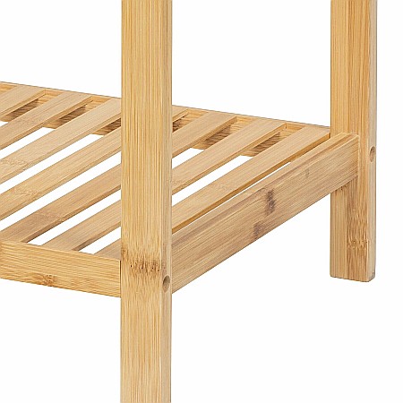 Etajera depozitare si organizare KL271, cu 3 rafturi, lemn, multifunctional, natur [1]