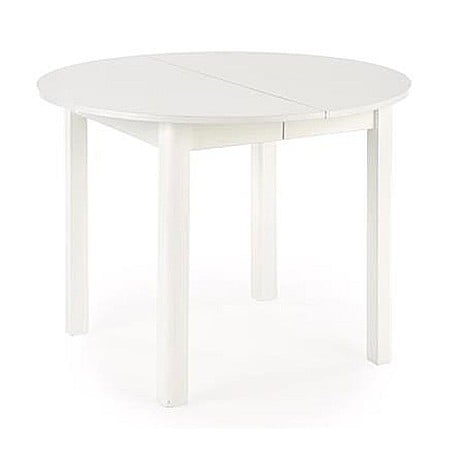 Masa bucatarie si living extensibila HM Ringo, blat MDF, 6 persoane, 102-142x102x76 cm, alb