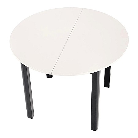 Masa bucatarie si living extensibila HM Ringo, blat MDF, 6 persoane, 102-142x102x76 cm, casmir/negru [12]