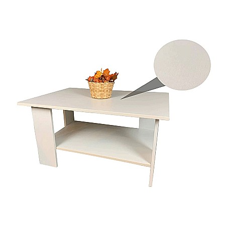 Masa cafea Turing, PAL Melaminat, cu raft depozitare, 87x60x43cm, alb [3]