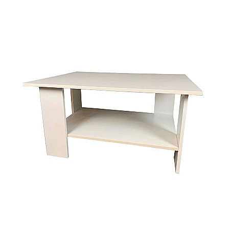 Masa cafea Turing, PAL Melaminat, cu raft depozitare, 87x60x43cm, alb [1]