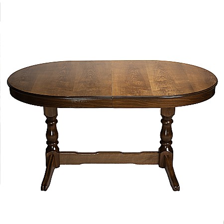 Masa extensibila Euro 2, living, lemn masiv, blat MDF furniruit, 12 persoane, 155/192.5/230x97x76 cm, nuc [2]