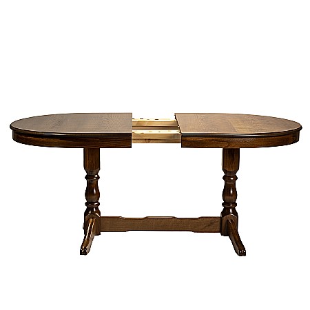 Masa extensibila Euro 2, living, lemn masiv, blat MDF furniruit, 12 persoane, 155/192.5/230x97x76 cm, nuc [7]