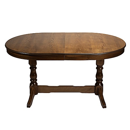 Masa extensibila Euro 2, living, lemn masiv, blat MDF furniruit, 12 persoane, 155/192.5/230x97x76 cm, nuc [6]