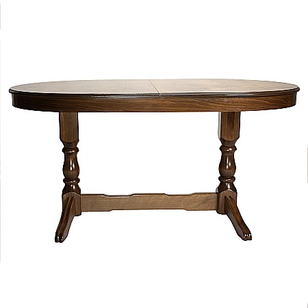 Masa extensibila Euro 2, living, lemn masiv, blat MDF furniruit, 12 persoane, 155/192.5/230x97x76 cm, nuc [4]