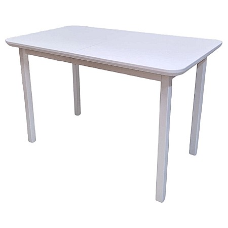 Masa extensibila lemn masiv, living si bucatarie, DM4 Maxima, blat MDF Furniruit, colturi rotunjite, 6 persoane, 120-150x70x76 cm, alb [4]