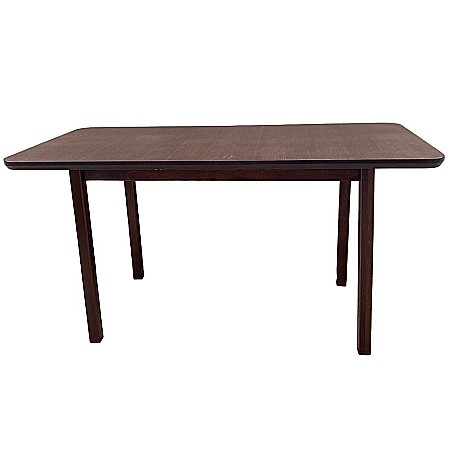 Mobila bucatarie - Masa extensibila lemn masiv, living si bucatarie, DM4 Maxima, blat MDF Furniruit, colturi rotunjite, 6 persoane, 120-150x70x76 cm, nuc