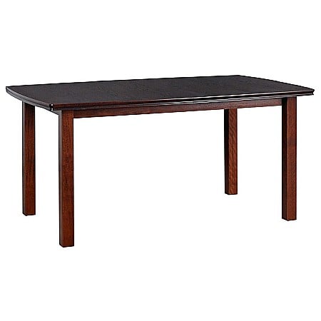 Mobila bucatarie - Masa extensibila living, DM2 Bent, lemn masiv, blat MDF Furniruit, 8 persoane, 200-160x90x76 cm, nuc