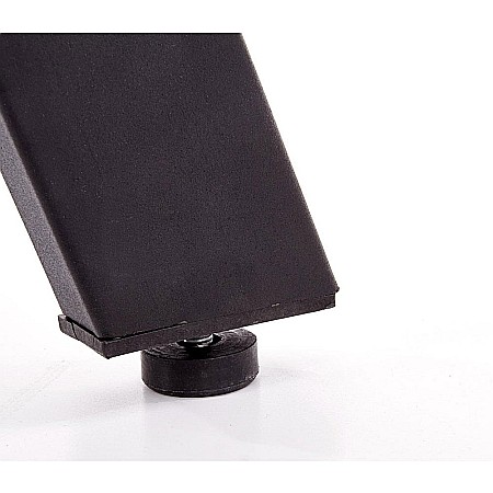 Masa extensibila living HM Berlin, MDF laminat, cadru metalic, 140-180x85x76 cm, 8 persoane, nuc/negru [4]