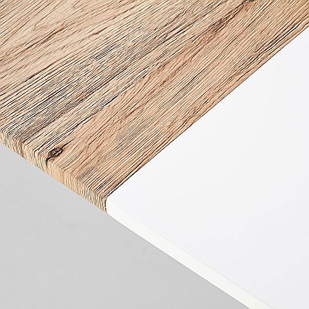 Masa extensibila living HM Caliber, blat MDF, structura metalica, 160-200x90x76 cm, Stejar San Remo [4]