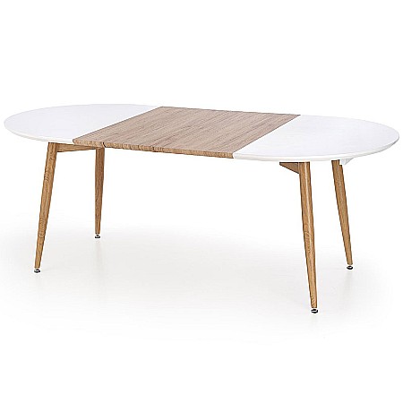 Masa extensibila living HM Caliber, blat MDF, structura metalica, 160-200x90x76 cm, Stejar San Remo [3]