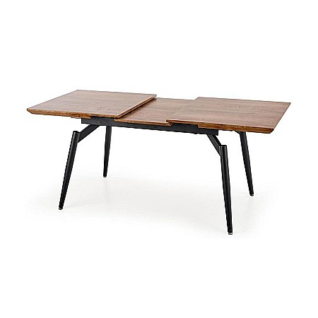 Masa extensibila living HM Cambell, MDF Furniruit, cadru metalic, 140-180x80x74 cm, 8 persoane, stejar/negru [5]