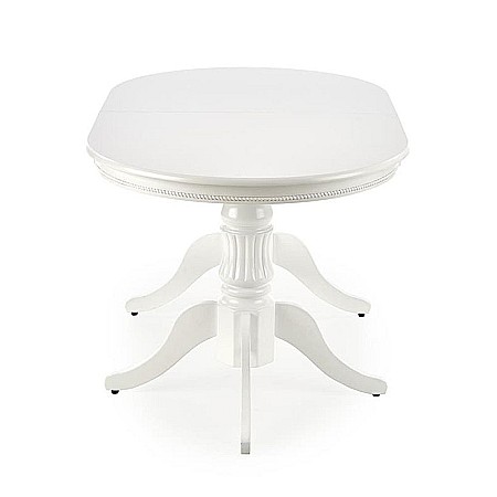 Masa extensibila living HM Joseph, blat MDF, structura lemn masiv, 8 persoane, 150-190x90x77 cm, alb [6]