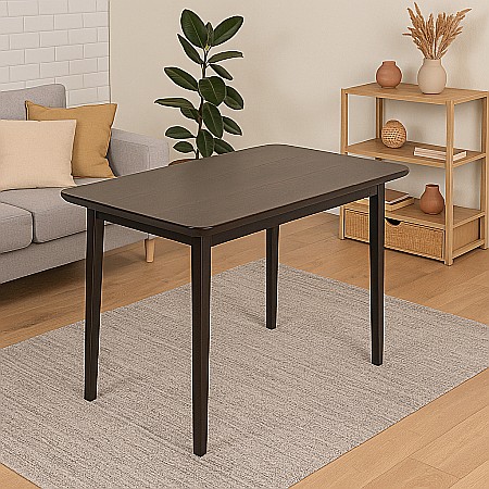 Masa extensibila living si bucatarie, DM4 Maxima, blat MDF Furniruit, lemn masiv, colturi rotunjite, 6 persoane, 120-150x70x76 cm, wenge [7]