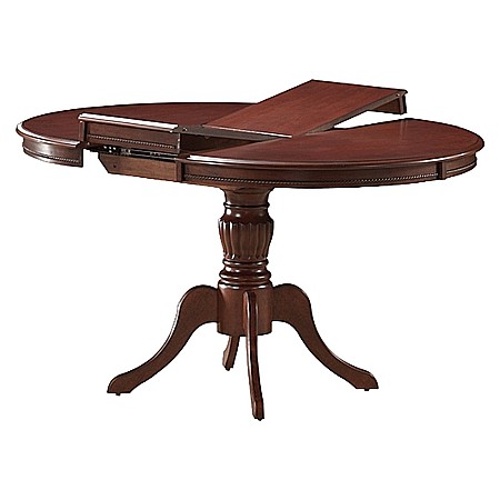 Masa extensibila living SL Olivia, Cadru lemn masiv, MDF Furniruit, 6 persoane, 106-141x106x76 cm, Nuc [3]