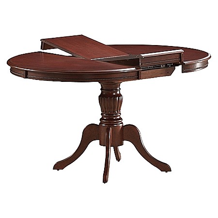 Masa extensibila living SL Olivia, Cadru lemn masiv, MDF Furniruit, 6 persoane, 106-141x106x76 cm, Nuc [4]