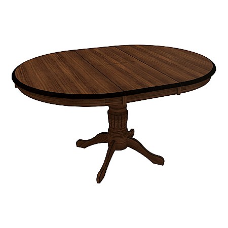 Masa extensibila living SL Olivia, Cadru lemn masiv, MDF Furniruit, 6 persoane, 106-141x106x76 cm, Nuc [5]
