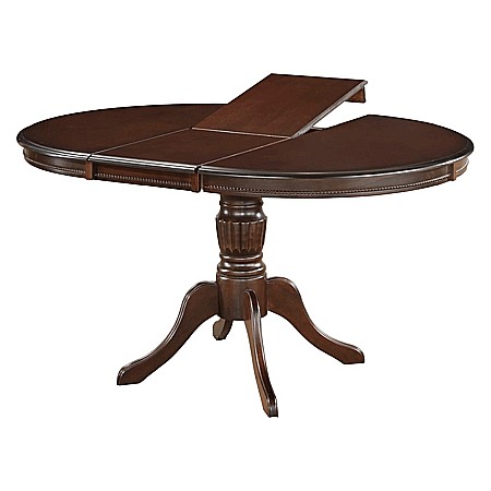 Masa extensibila living SL Olivia, Cadru lemn masiv, MDF Furniruit, 6 persoane, 106-141x106x76 cm, Nuc [1]