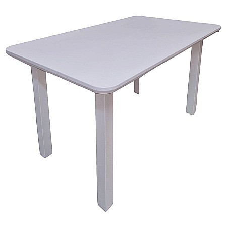 Masa extensibila pentru bucatarie si living DM2S Varus, MDF Furniruit, lemn masiv, 6 persoane, 180-140x80x76 cm, alb [2]