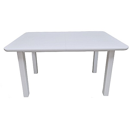Masa extensibila pentru bucatarie si living DM2S Varus, MDF Furniruit, lemn masiv, 6 persoane, 180-140x80x76 cm, alb [1]