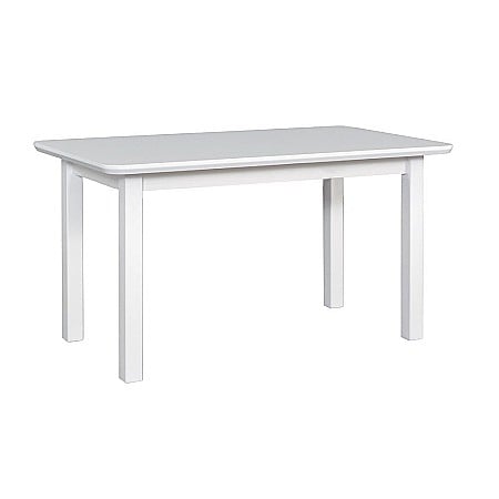 Mobila bucatarie - Masa extensibila pentru bucatarie si living DM2S Varus, MDF Furniruit, lemn masiv, 6 persoane, 180-140x80x76 cm, alb