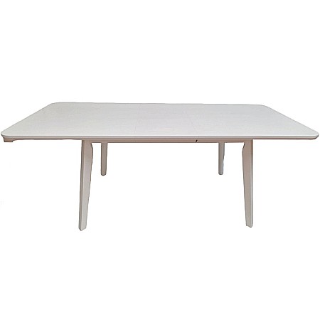 Masa extensibila pentru bucatarie si living DM8 Seul, MDF Furniruit, structura lemn masiv, 8 persoane, 200-160x90x75 cm, alb [1]