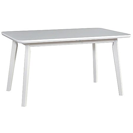 Mobila bucatarie - Masa extensibila pentru bucatarie si living DM8 Seul, MDF Furniruit, structura lemn masiv, 8 persoane, 200-160x90x75 cm, alb