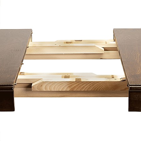 Masa living extensibila Euro 2, lemn masiv, blat MDF furniruit, 12 persoane, 155/192.5/230x97x76 cm, wenge [4]