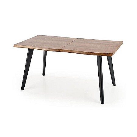 Masa living extensibila HM Dickson, MDF Furniruit, cadru metalic,120-180x80x75 cm, 8 persoane, stejar/negru [6]