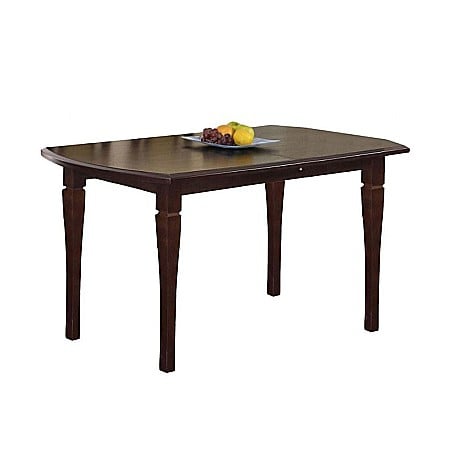 Masa living extensibila HM Fryderyk, blat MDF laminat, picioare lemn masiv, 10 persoane, 160-240x90x74 cm, nuc