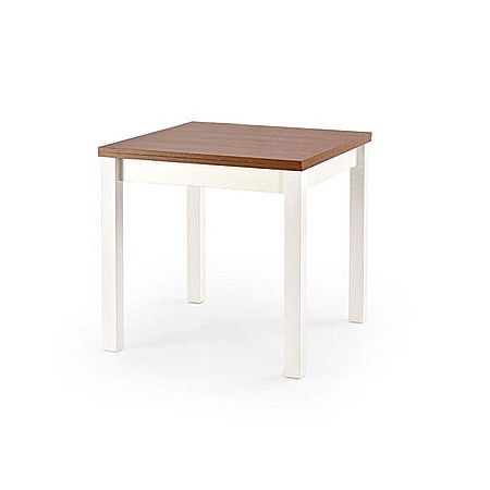 Mese - Masa living extensibila HM Gracjan, PAL Laminat, cant ABS, 80-160x80x76 cm, 6 persoane, arin/alb