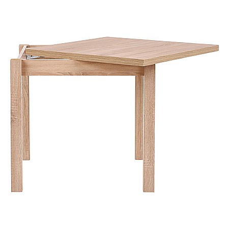 Masa living extensibila HM Gracjan, PAL Laminat, cant ABS, 80-160x80x76 cm, 6 persoane, stejar sonoma [3]