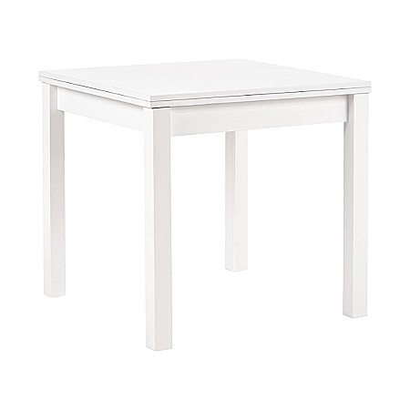 Masa living extensibila HM Gracjan, PAL Laminat, cant ABS, 80-160x80x76 cm, 6 persoane, alb [1]
