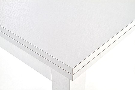 Masa living extensibila HM Gracjan, PAL Laminat, cant ABS, 80-160x80x76 cm, 6 persoane, alb [5]