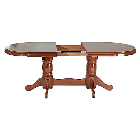 Masa living extensibila SB Nork, MDF Furniruit, structura lemn masiv, 8 persoane, 198-160x90x74 cm, cires [5]