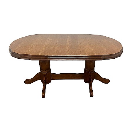 Masa living extensibila SB Nork, MDF Furniruit, structura lemn masiv, 8 persoane, 198-160x90x74 cm, nuc [8]