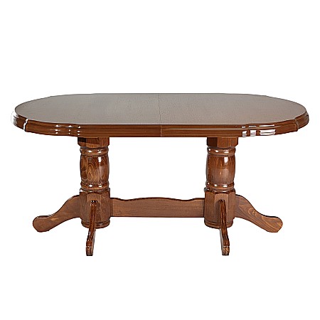 Masa living extensibila SB Nork, MDF Furniruit, structura lemn masiv, 8 persoane, 198-160x90x74 cm, cires [3]