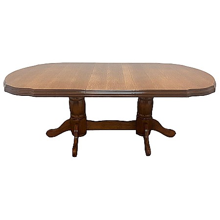 Masa living extensibila SB Nork, MDF Furniruit, structura lemn masiv, 8 persoane, 198-160x90x74 cm, nuc [9]