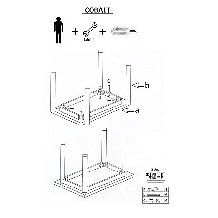 Masa living HM Cobalt stejar wotan/negru [8]