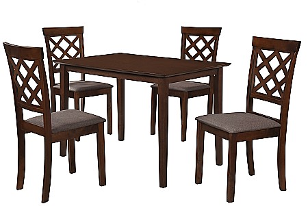 Masa living si bucatarie Bali, MDF Furniruit, structura lemn masiv, 4 persoane, 112x72x74 cm, nuc [6]
